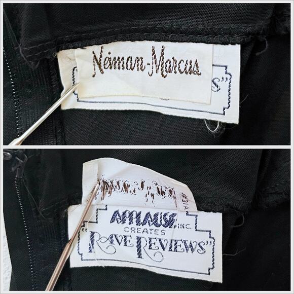 Vintage 70s Rainbow Embroidered Black‎ Boho Sleeveless Dress // Size Medium - Picture 2 of 5